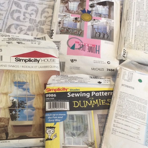 Set of 5 home decor sewing patterns. McCalls,Simplicity,Butterick - Picture 9 of 9